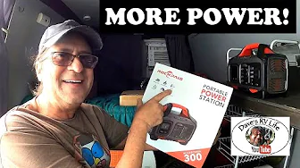 RV Updates & Gadgets - ROCKPALS 300W Portable Power Station + 100W Portable Solar Panel