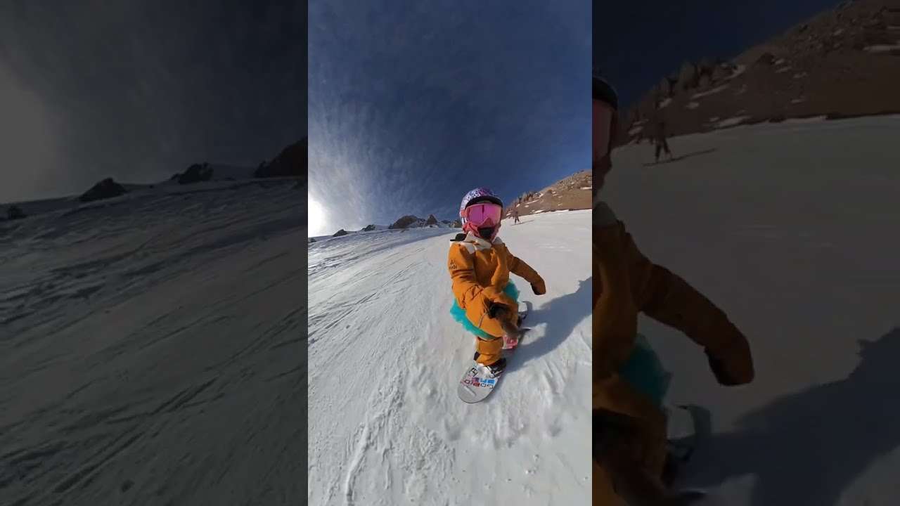 5 year old took over GoPro MAX 360 Camera. Then didn’t like holding it 🤣 #snowboarding #shorts