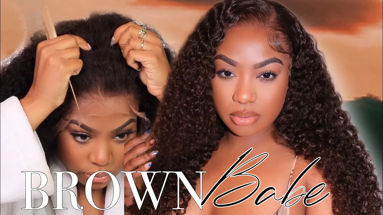 FULL CURLY BOMBSHELL FRONTAL INSTALL! Pre Colored, Brown Babe Unit! ft. WEST KISS HAIR