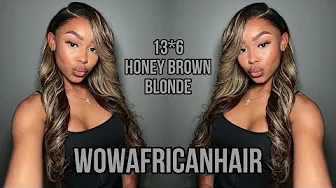 ReadyToWear 😍 Honey Blonde Brown Wig Install ft WowAfrican Hair