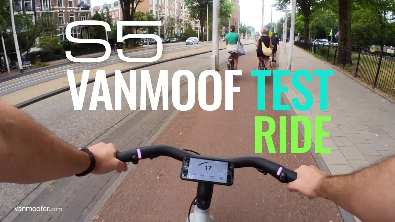 VanMoof S5 First Test Ride in Amsterdam - Boost, VanMoof App, Motor and Brake Noise