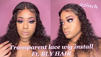 THE BEST CURLY TRANSPARENT LACE FRONTAL WIG FROM AMAZON| FT. BLY HAIR