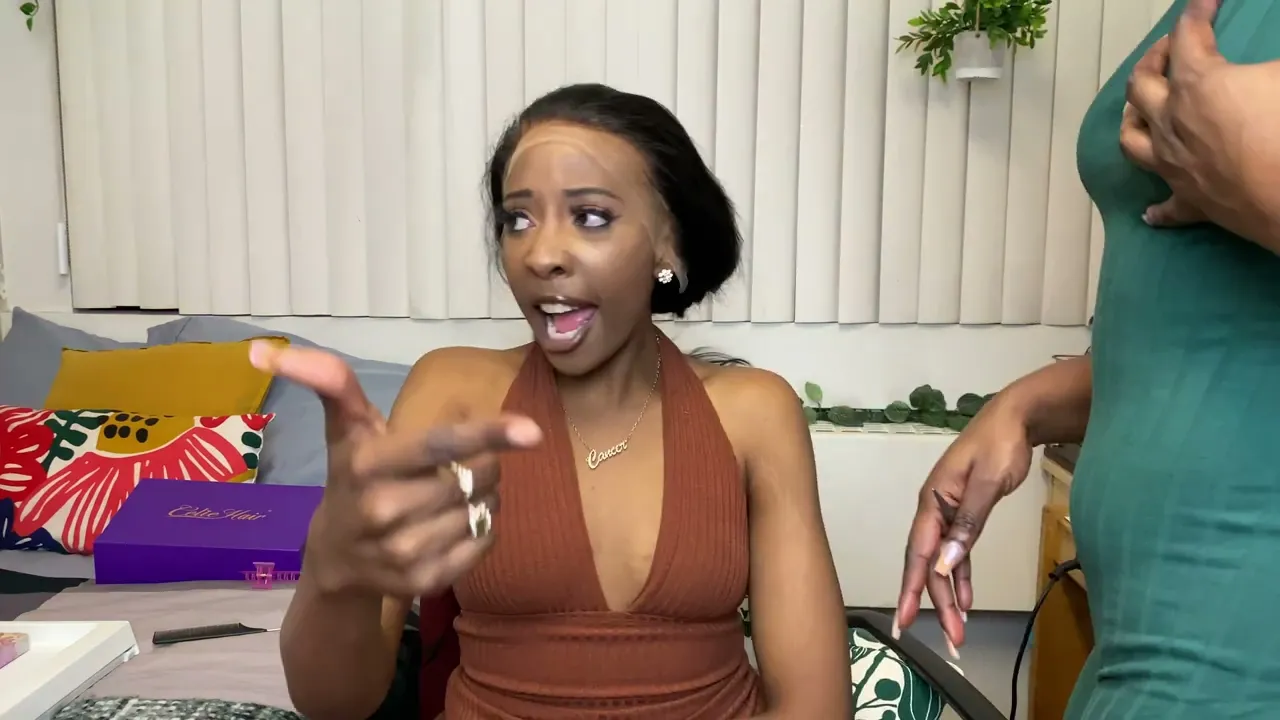 HILARIOUS Would you rather with @ClaireMirembe  while installing her Birthday wig ft Celie Hair