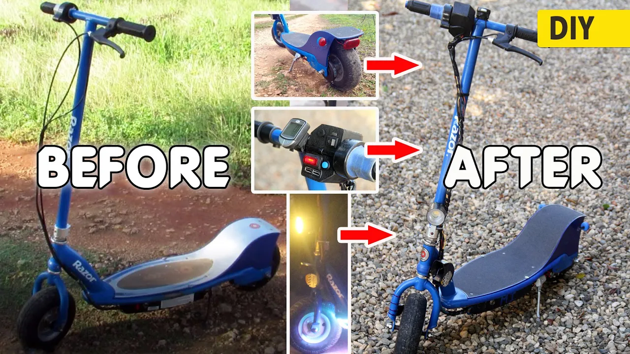 Razor E300 Restoration & New Features | E-scooter Upgrade Part 2