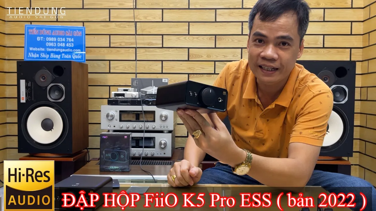 Khui hộp đầu giải mã DAC FiiO K5 Pro ESS 32 bit Tiến Dũng audio Sài Gòn