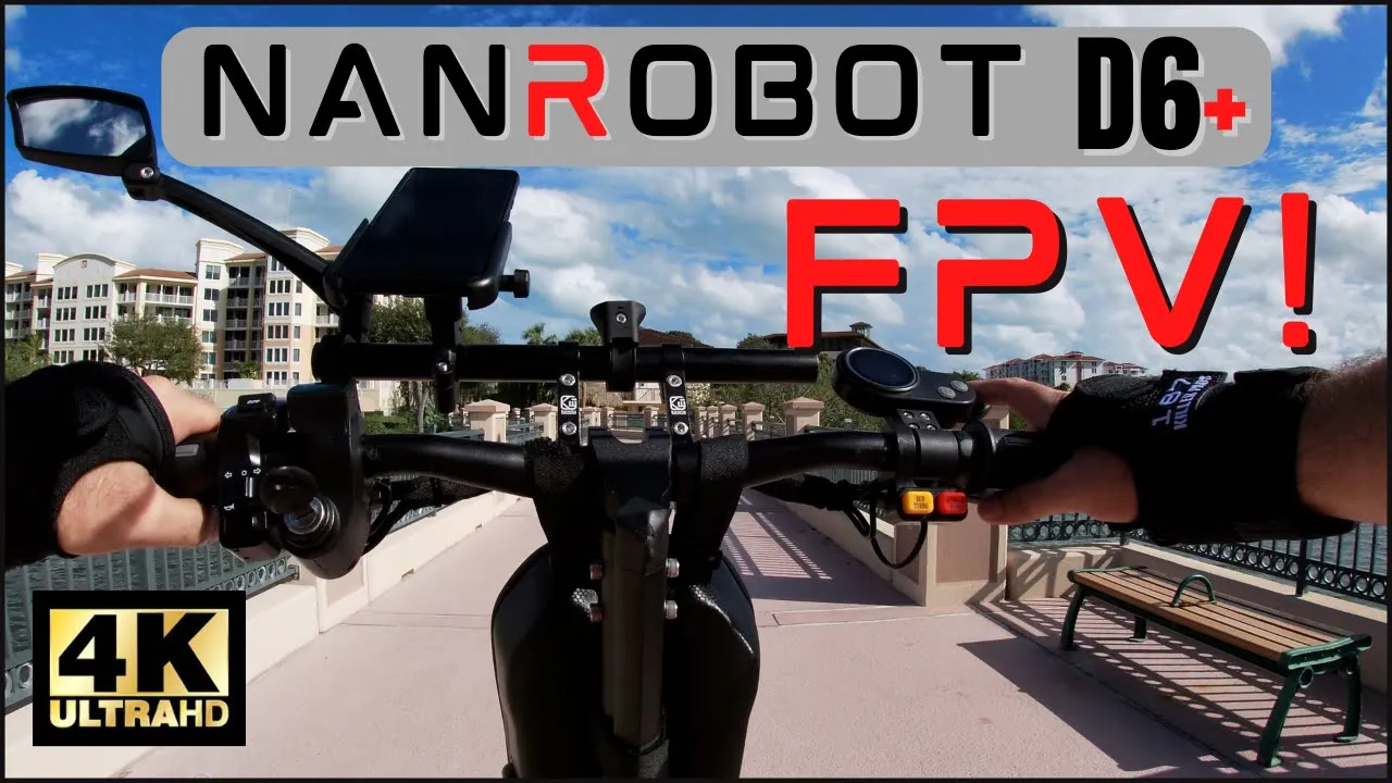 Nanrobot D6+ Electric Scooter FPV 4K - Beach Ride After Hurricane!