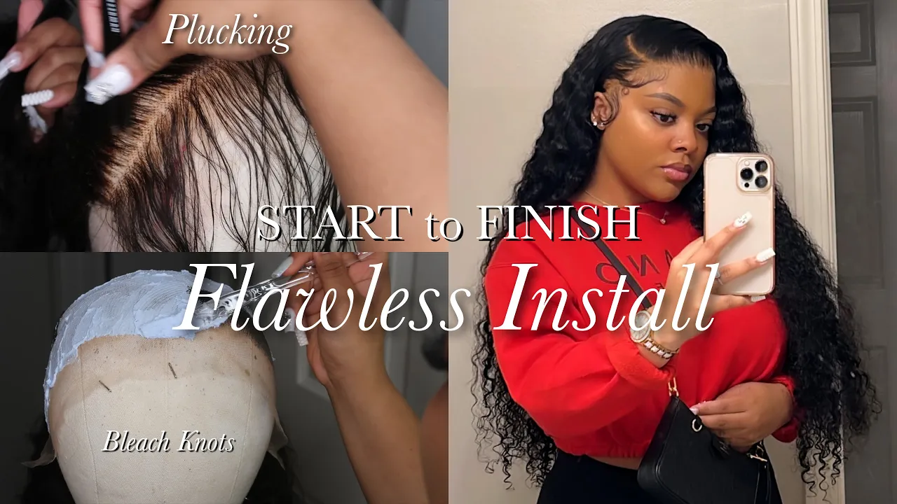 START TO FINISH WIG INSTALL ! ( Plucking , Bleach Knots ) | Alipearl Hair 🤍