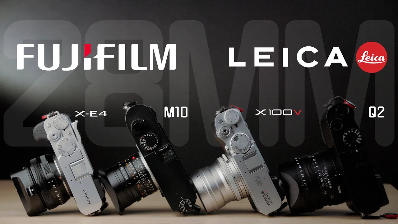 28mm EDC Camera Comparison // Fujifilm X-E4 + X100V vs Leica M10 + Q2
