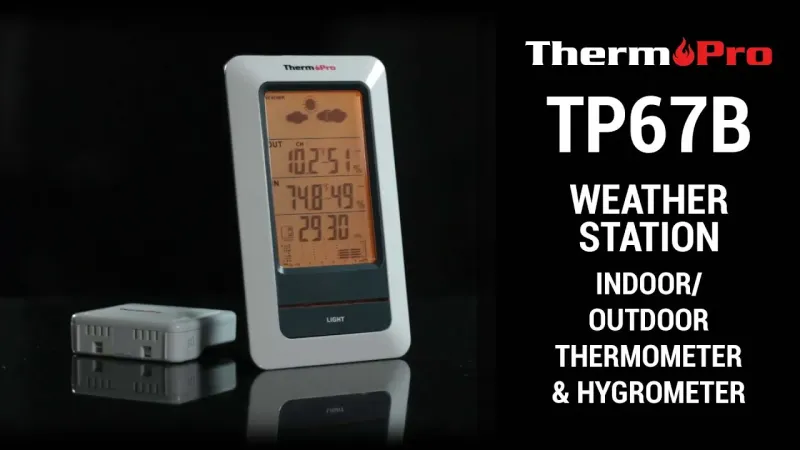 ThermoPro TP67 Weather Station Wireless Indoor Outdoor Thermometer Digital Hygrometer Barometer