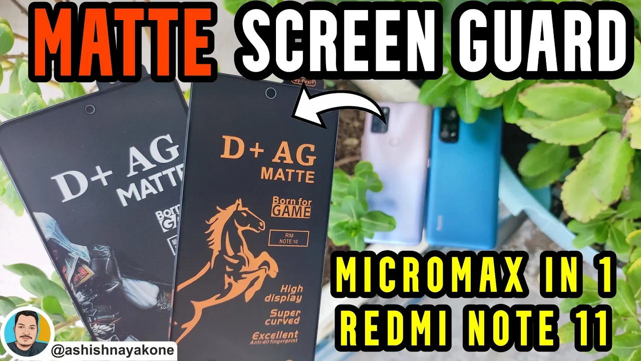 Best Quality Matt Glass Screen Protected for Redmi Note 11 and Micromax In 1 by www.hhbazar.com