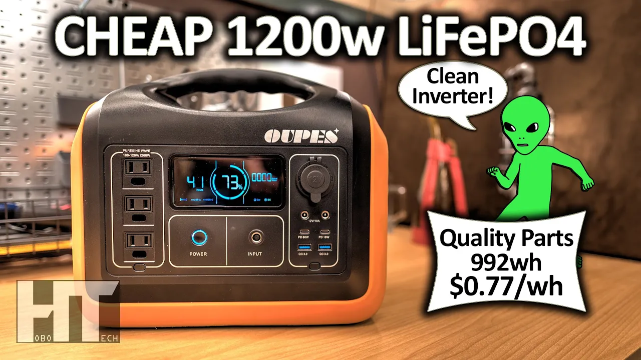$765 OUPES 1200w LiFePO4 Solar Generator Power Station Review