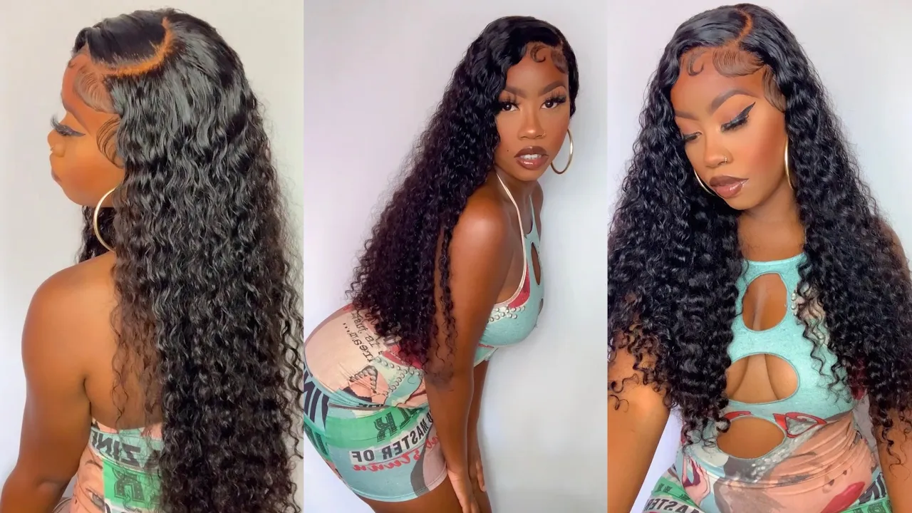 It’s Not A Frontal! Deep Side Part Using A Curly 5x5 Closure Wig FT VSHOW HAIR | THE TASTEMAKER