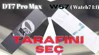 W57 Smart Watch vs Dt7 Pro Max Karşılaştırma Videosu-Apple Iwo 15 W57 vs Dt7 Pro Max Comparison