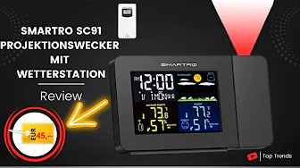 SMARTRO SC91 Projektionswecker mit Wetterstation und Funk Außensensor Review