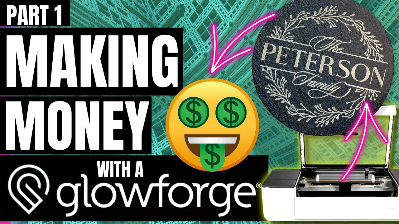 HOW TO MAKE MONEY WITH A GLOWFORGE PRO PT. 1: LASER ENGRAVING SLATE COASTERS | GLOWFORGE PROJECTS
