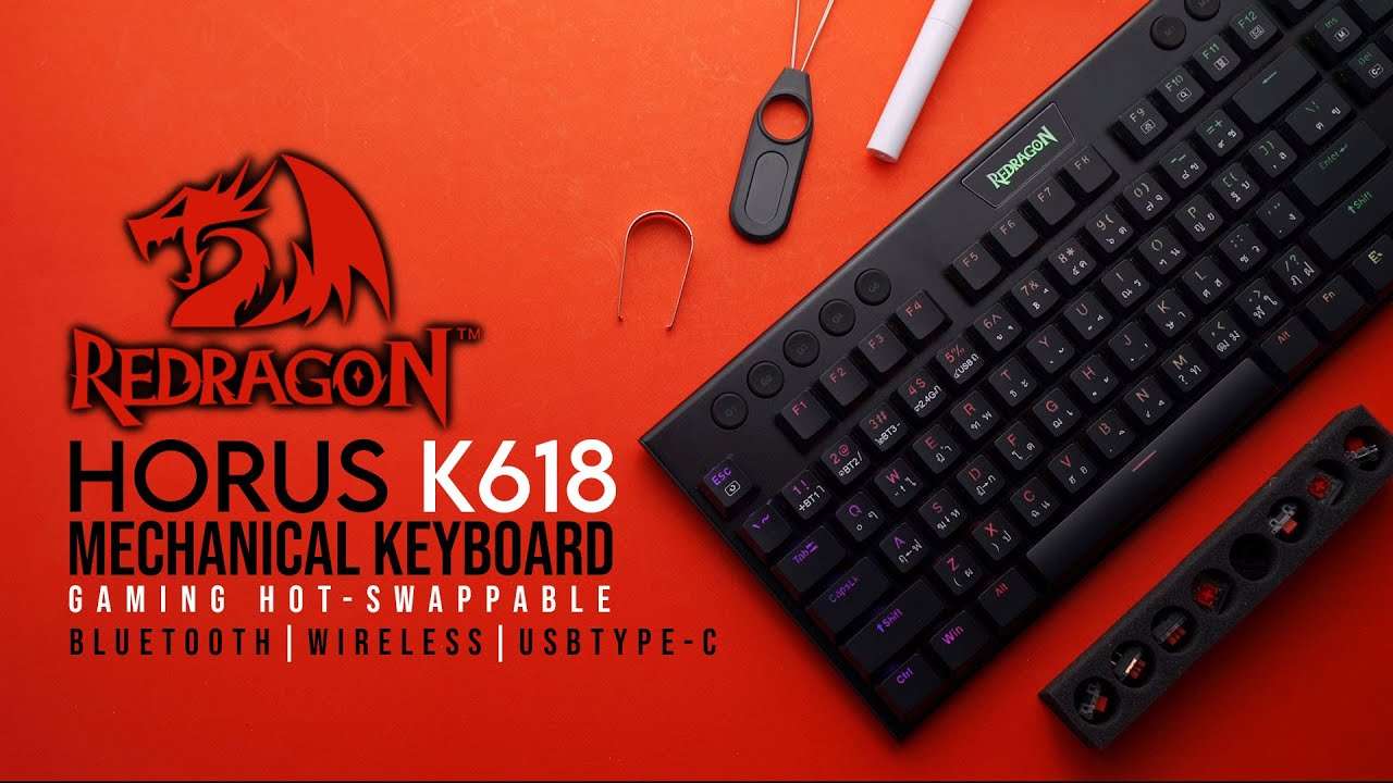 รีวิว Redragon K618 Horus Wireless Mechanical Keyboard ค่ายมังกรร้อนแรงสุดๆ 100% แบบจุกๆ ลองไปชมกัน