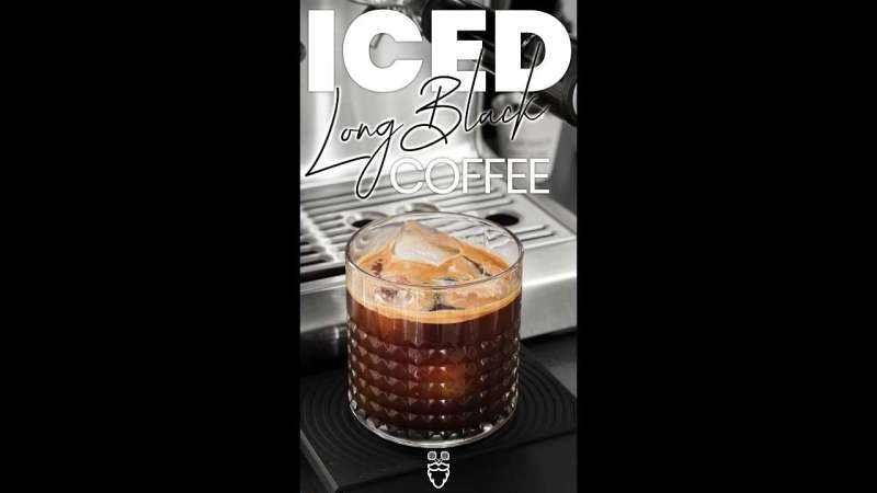 Iced Long Black Coffee with Sage Barista Express #shorts