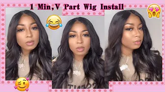 Follow The Trend❤️ No Glue & No Leave Out ✨ V-part Wig Install #Recool Hair