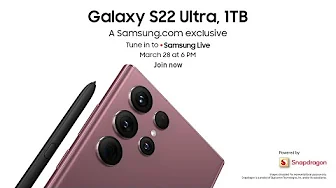 Galaxy S22 Ultra, 1TB | Final call - Watch now
