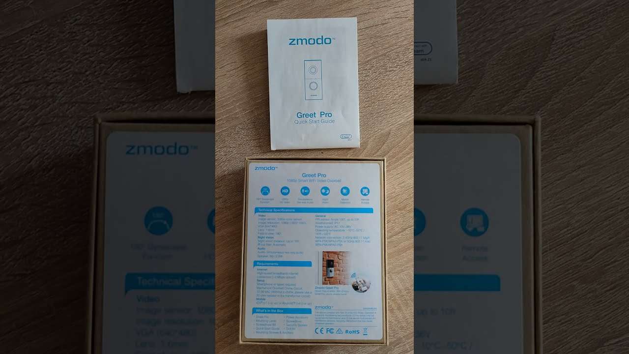 Zmodo Greet Pro with Beam 1080p Smart WiFi Video Doorbell English User Manual#short