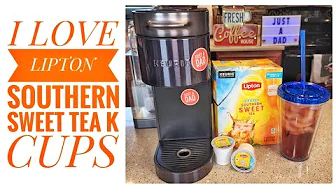 I LOVE Lipton Southern Sweet Iced Tea K Cup Brewed in Keurig K-Supreme Plus Smart Coffee Maker