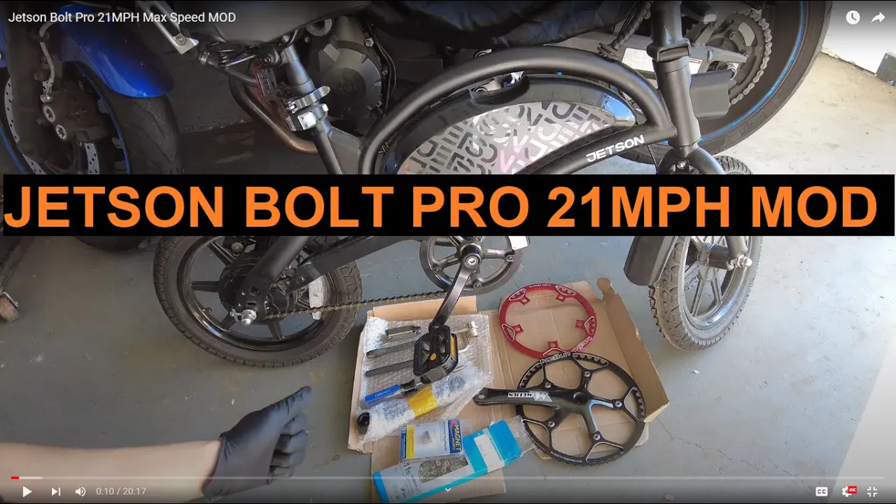 Jetson Bolt Pro 21MPH Max Speed MOD - DIY Crankset Replacement