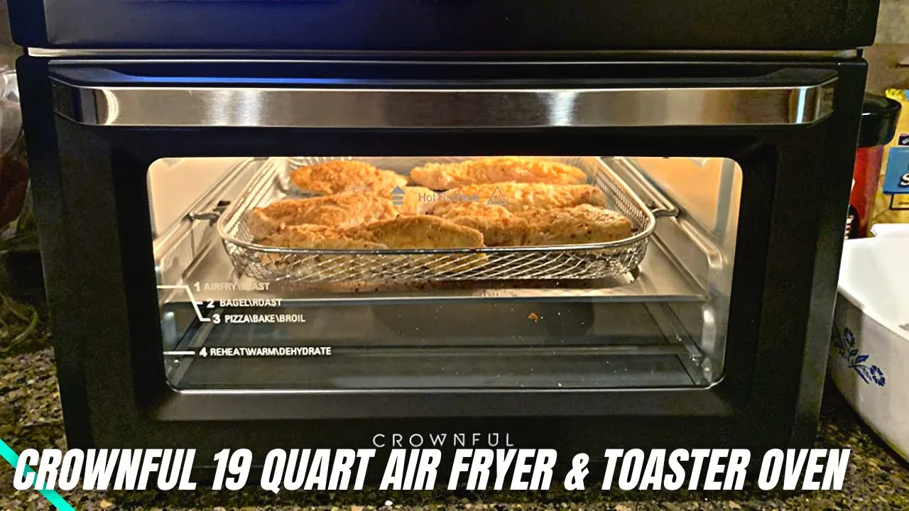 CROWNFUL 19 Quart Air Fryer & Toaster Oven Review & Test | Convection with Rotisserie & Dehydrator