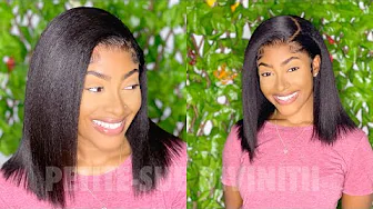 Flawless Kinky Straight Clean Hairline HD Lace Front Wig ft. MyQualityHair  | PETITE-SUE DIVINITII