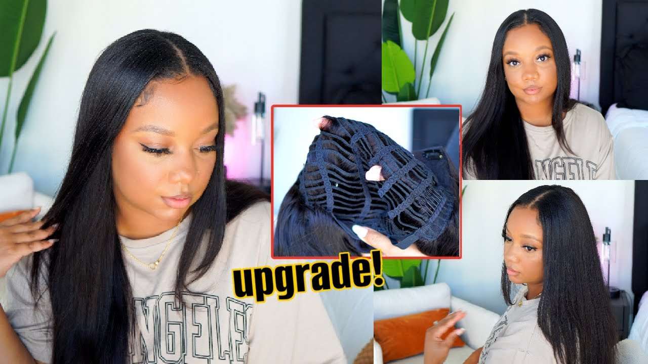NO MORE WIG CAP EVER!!UPGRADED V-PART |New Breathable ROSE NET Body Wave V-part Wig | Nadula Hair