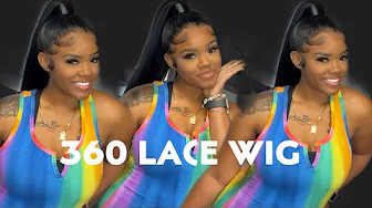 360 Lace Wig Install | Put Wig Into Ponytail | Klaiyi Hair