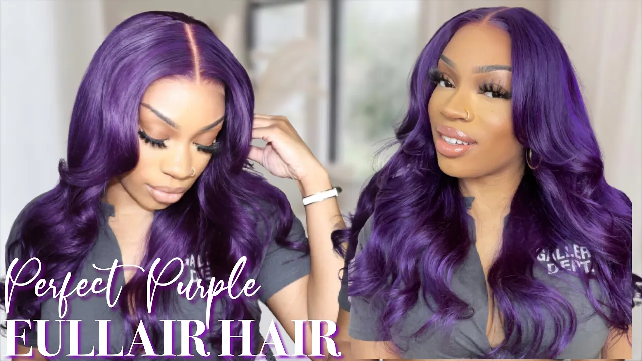 The Perfect Dark Purple For Fall | Body Wave Install | Eullair Hair