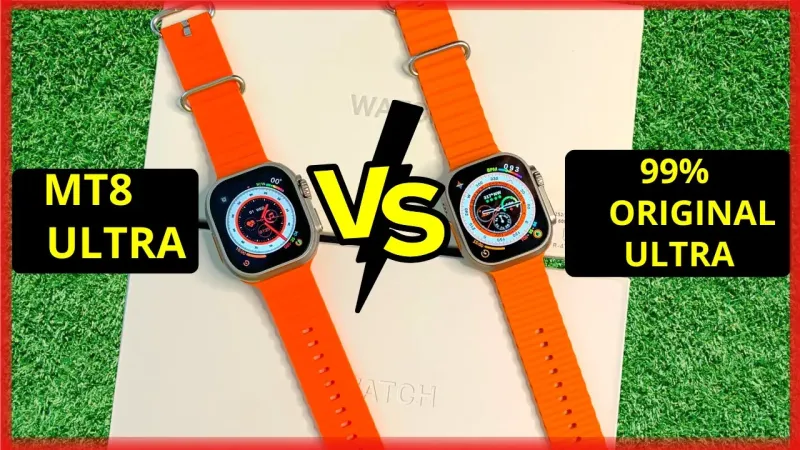MT8 VS Apple Watch Ultra 1.1 Clone Series 8 Smartwatch  Comparison Video | Applewatch Ultra Unboxing
