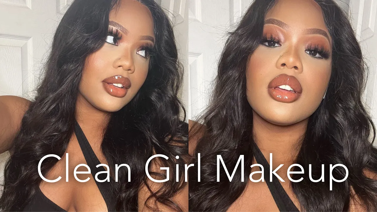 ✨Clean Girl✨Makeup Tutorial For Black Women | All Drugstore Products Ft. Julia Hair
