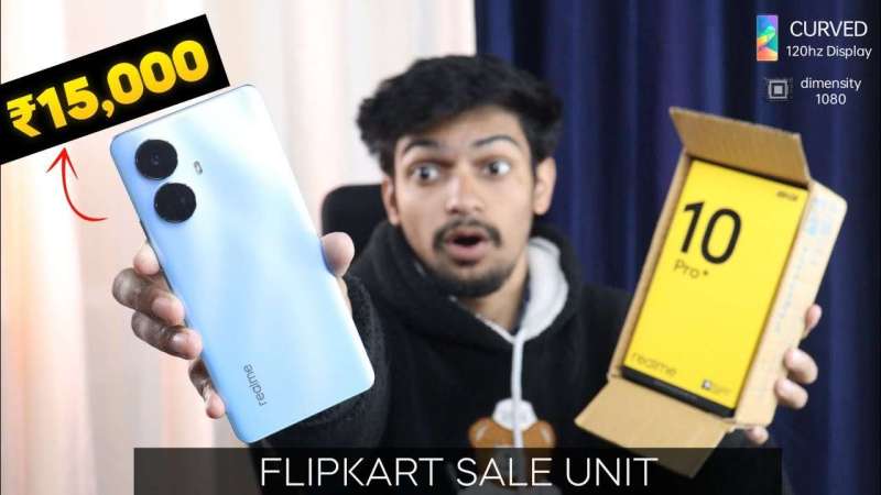 Realme 10 Pro Plus Blue Colour Unboxing FLIPKART SALE UNIT at ₹15,000 😍 Curve Display & Bootlware 😡