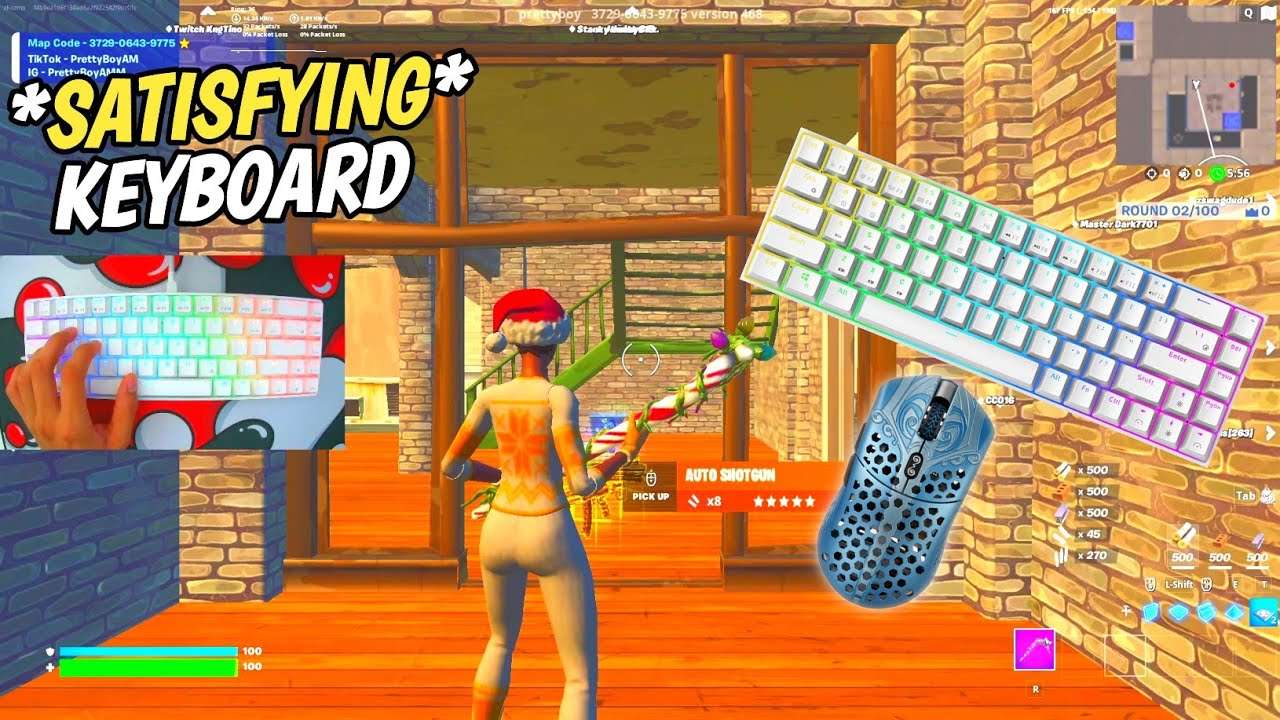 RK ROYAL KLUDGE RK68 (RK855) ASMR 🤩 Red Switches Chill Keyboard Fortnite Tilted Zonewars Gameplay 🎧