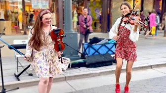 Karolina Protsenko & Holly May Perform Dance Monkey In Santa Monica - Violin Cover