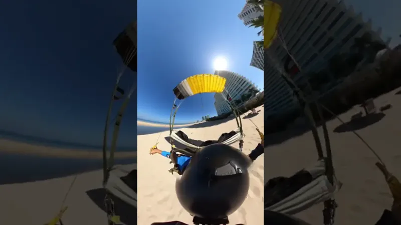 GoPro Max skydiving on the beach #epic #swoop #skydive #flyingbeast #amazing #peopleareawesome #FLY