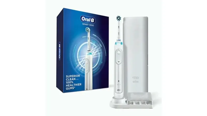 Oral-B Pro 5000 Smartseries Power Rechargeable Electric Toothbrush with Bluetooth Connectivity,White