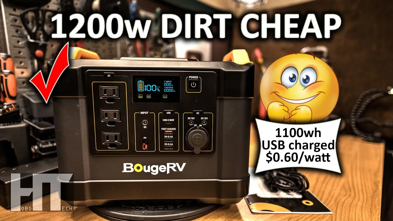 BougeRV 1200w Solar Generator Lithium Battery Power Station Review