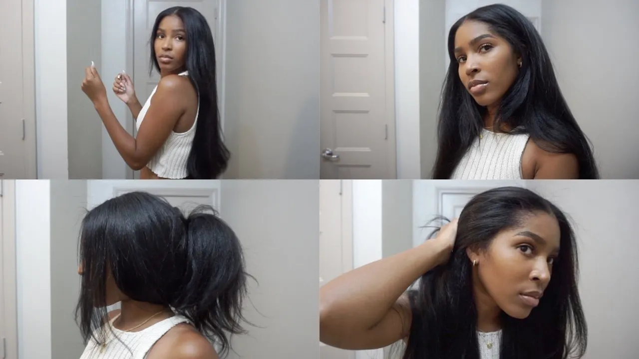 BEST KINKY STRAIGHT U PART INSTALL|MOST NATURAL EVER|WEST KISS HAIR